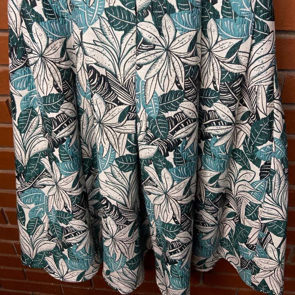 Teal patterned tea dress - Picture 5 of 7